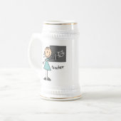 Onderwijzer Stick Figure Bierpul (Voorkant links)
