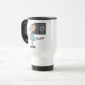 Onderwijzer Stick Figure Reisbeker (Voorkant links)