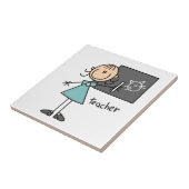 Onderwijzer Stick Figure Tegeltje (Zijkant)