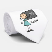 Onderwijzer Stickfiguur Stropdas (Opgerold)