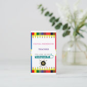 onderwijzer | Tutor, Sociale Media QR Code Busines Visitekaartje (Staand voorkant)