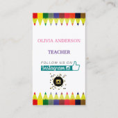 onderwijzer | Tutor, sociale media QR-code Visitekaartje (Voorkant)