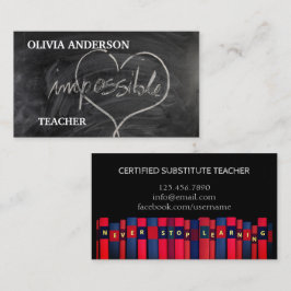 onderwijzer | Tutor STOP NOOIT MET LEREN Visitekaartje