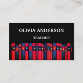 onderwijzer | Tutor STOP NOOIT MET LEREN Visitekaartje (Voorkant)