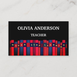 onderwijzer | Tutor STOP NOOIT MET LEREN Visitekaartje