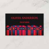 onderwijzer | Tutor STOP NOOIT MET LEREN Visitekaartje (Voorkant)