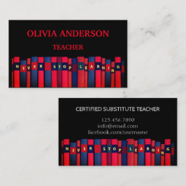 onderwijzer | Tutor STOP NOOIT MET LEREN Visitekaartje