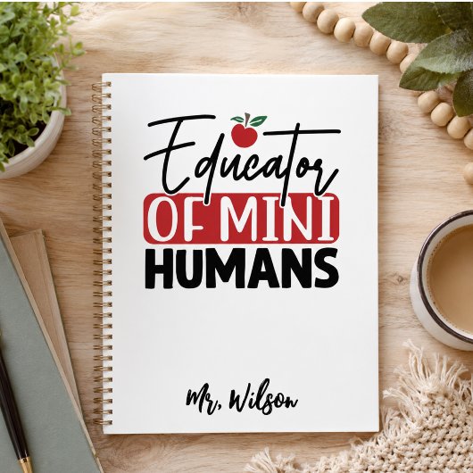 Onderwijzer van Mini Mensen Notitieboek – Grappige