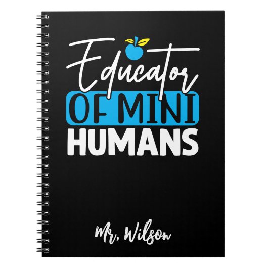Onderwijzer van Mini Mensen Notitieboek – Grappige (Voorkant)