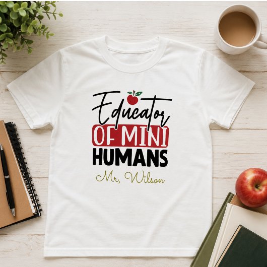 Onderwijzer van Mini-Mensen Notitieboek – Grappige T-shirt