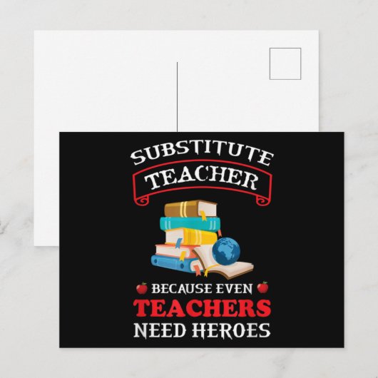 Onderwijzer vervangen omdat zelfs leraren behoefte briefkaart (Voorkant / Achterkant)