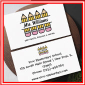 Onderwijzer waardering potlood thema visitekaartje