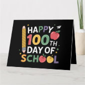 Onderwijzers Leuke 100 Dagen 100e Dag van School Kaart (Voorkant)