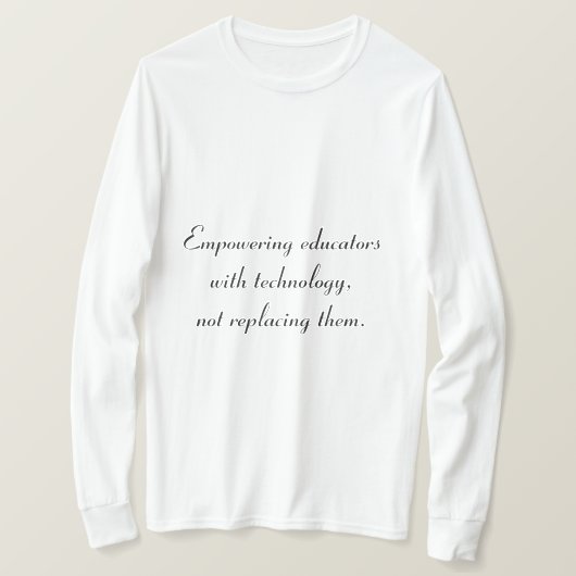 Onderwijzers mondig maken via technologie-T-shirts T-shirt (Design voorkant)