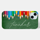 Onderwijzerscript Schrijfbord Potloden Case-Mate iPhone Case (Achterkant (horizontaal))