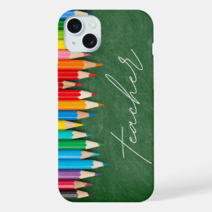 Onderwijzerscript Schrijfbord Potloden iPhone 15 Plus Case