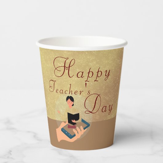 Onderwijzersdag Papieren Bekers (Achterkant)