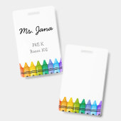 Onderwijzersidentiteit kinderopvang badge (Front & Back)