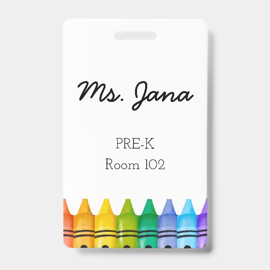 Onderwijzersidentiteit kinderopvang badge (Front)