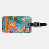 Onderzee Achtergrond Bagage Label (Voorkant horizontaal)