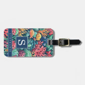 Onderzee Achtergrond Bagage Label (Voorkant horizontaal)