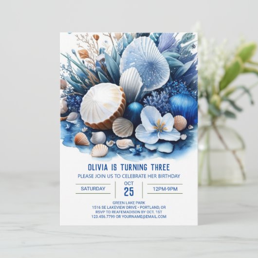 Onderzee Avontuur Jongen Verjaardag Kaart (Staand voorkant)