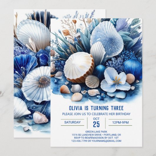 Onderzee Avontuur Jongen Verjaardag Kaart (Voorkant / Achterkant)