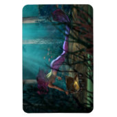 Onderzee Fantasy Digital Art Mermaid en Treasure Magneet (Verticaal)