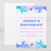 Onderzee feest uitnodiging voor kinderen (Voorkant / Achterkant)