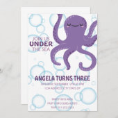 Onderzee feestje kaart (Voorkant / Achterkant)