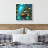 Onderzee Houd of creëer je eigen - Canvas (Glans) Afdruk (Insitu (Slaapkamer))