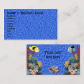 Onderzee met Fish and Coral Business Profile Card Visitekaartje (Voorkant / Achterkant)