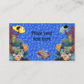 Onderzee met Fish and Coral Business Profile Card Visitekaartje (Achterkant)
