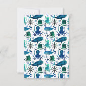 Onderzee Octopus Marien Nautisch Dank Je Bedankkaart (Achterkant)