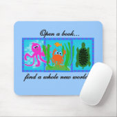 Onderzee Open een Boek Tshirts en Gifts Muismat (Met muis)