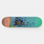 Onderzee Schatjager Duiker Octopus Aanval Persoonlijk Skateboard (Horizontaal)