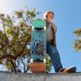 Onderzee Schatjager Duiker Octopus Aanval Persoonlijk Skateboard