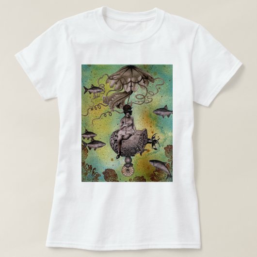 Onderzee Steampunk Jellyfish T-shirt (Design voorkant)