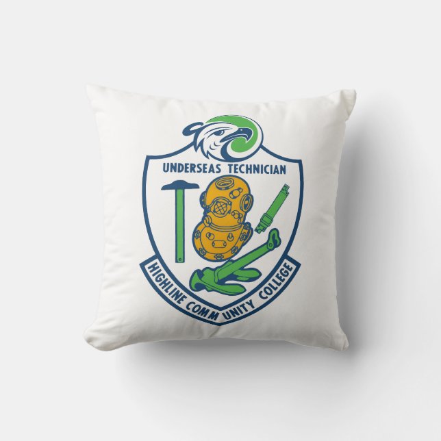 Onderzee Technologie Crest Kussen (Voorkant)