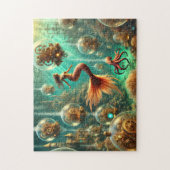 Onderzee Tijdreiziger Steampunk Zeemeermin Legpuzzel (Verticaal)