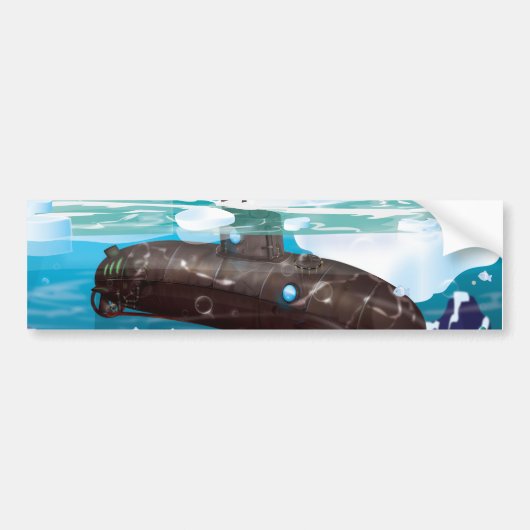 Onderzeeboot Arctisch Avontuur Bumpersticker (Voorkant)