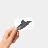 Onderzeeboot cartoon illustratie badge (Handheld)