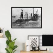 Onderzeeboot en zeilboot 1905 poster (Thuiskantoor)