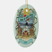  onderzeeboot kerstversiering keramisch ornament (Rechts)