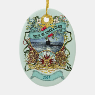 onderzeeboot kerstversiering keramisch ornament