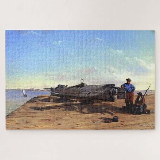 Onderzeeboot torpedoboot H.L. Hunley Dec 6 1863 Legpuzzel (Horizontaal)