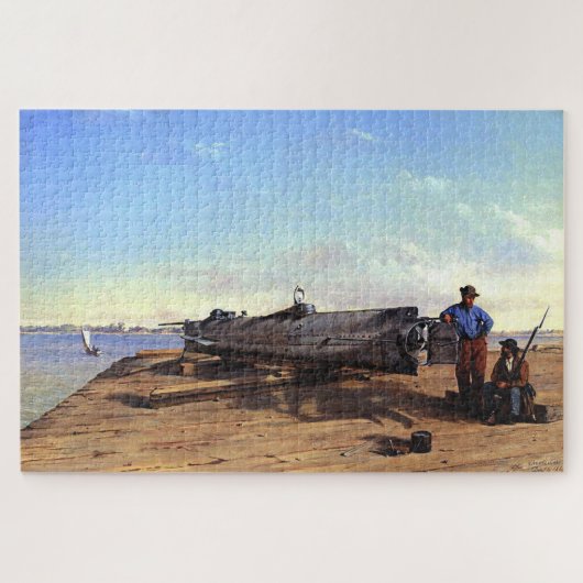 Onderzeeboot Torpedoboot HL Hunley C Chapman 1863 Legpuzzel (Horizontaal)