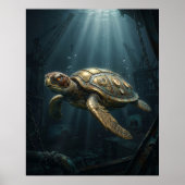 Onderzeeboot Turtle Poster (Voorkant)