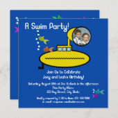 Onderzeeboot Zwemfeest met foto Kaart (Voorkant / Achterkant)