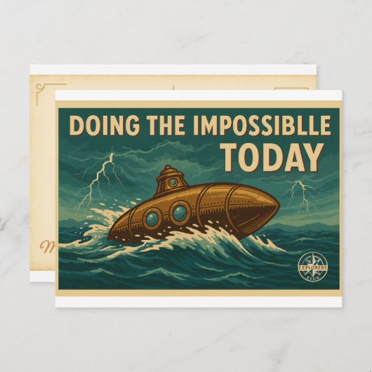  onderzeebootavontuur - Nautisch Briefkaart (Voorkant / Achterkant)